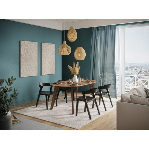 Jedálenský stôl s doskou v dekore orechového dreva v prírodnej farbe 100x180 cm Lago – TemaHome-image-1