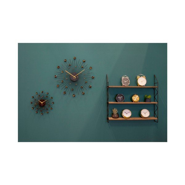 Budík v kovovozlatej farbe Karlsson Wake Up-image-1