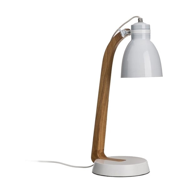 Biela stolová lampa Ixia Bertina