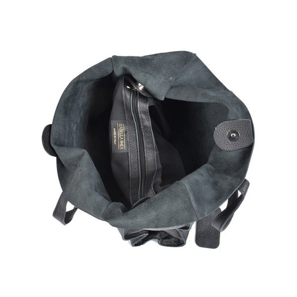 Čierna kožená kabelka Isabella Rhea Tote-image-4