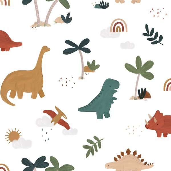 Detská tapeta 10 m x 50 cm Cool Dinosaurs – Lilipinso