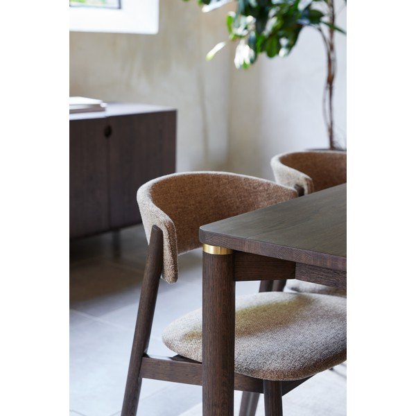 Béžové/tmavohnedé kovové jedálenské stoličky v súprave 2 ks Revere – Unique Furniture-image-3