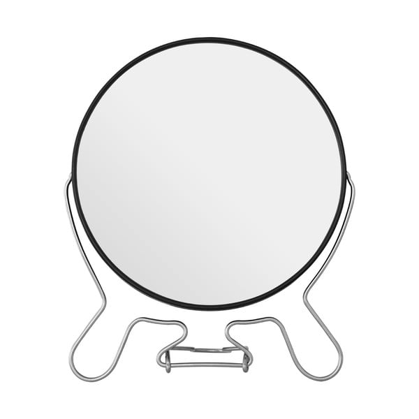 Čierne obojstranné kozmetické zrkadlo Premier Housewares, 18 × 22 cm