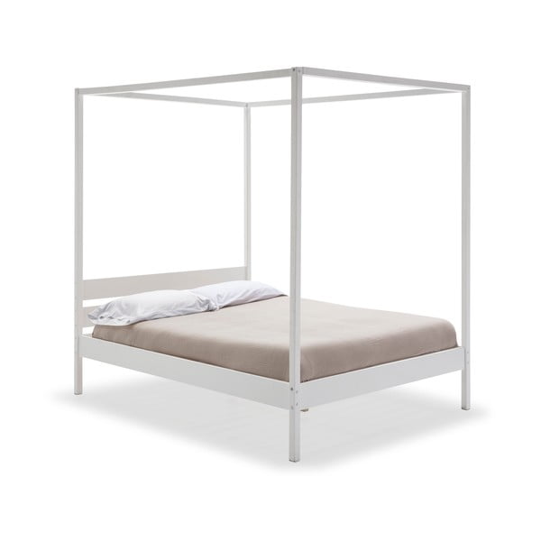 Biela dvojlôžková posteľ s roštom 140x190 cm Dossel – Marckeric-image-3