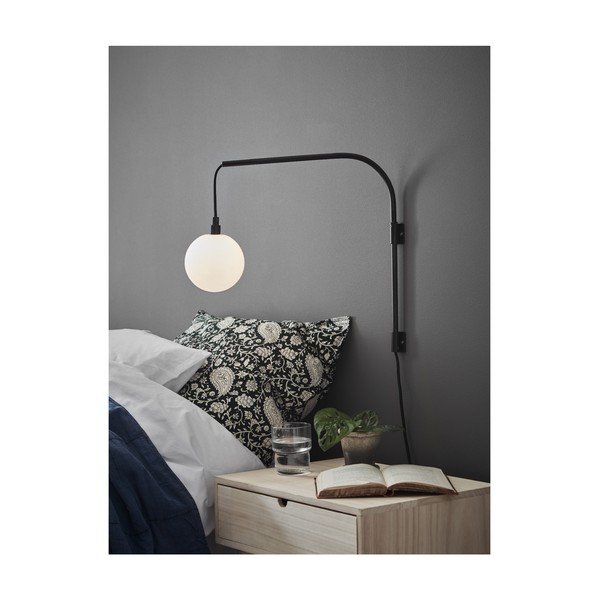 Čierna nástenná lampa Markslöjd Buddy-image-1