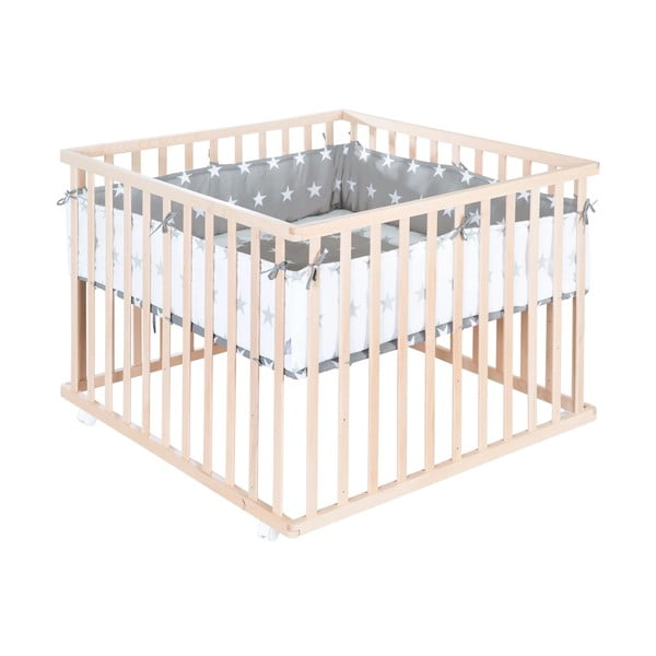 Detská ohrádka v prírodnej farbe 100x100 cm – Roba-image-2