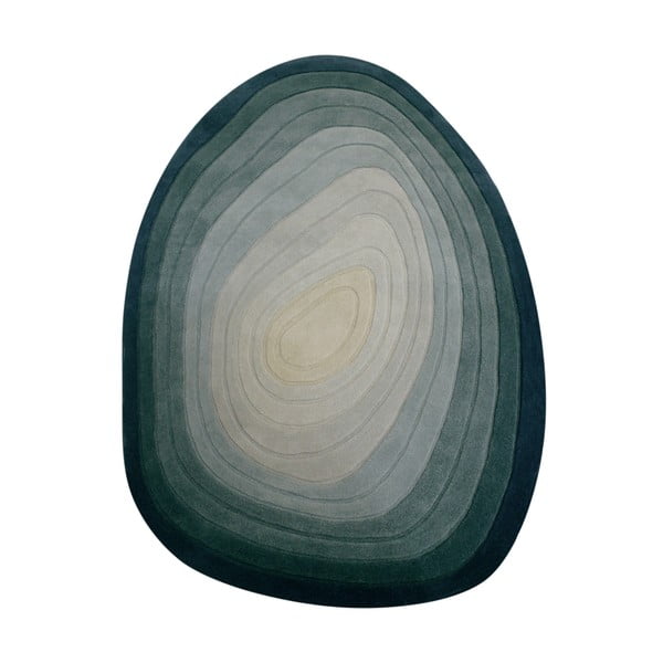 Modrý vlnený koberec 160x230 cm Puddle Ombre Wool – Flair Rugs