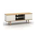 Biely TV stolík v dekore duba 140x52 cm Alana - Støraa