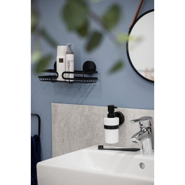 Čierny nástenný držiak na uterák Wenko Static-Loc® Plus-image-2