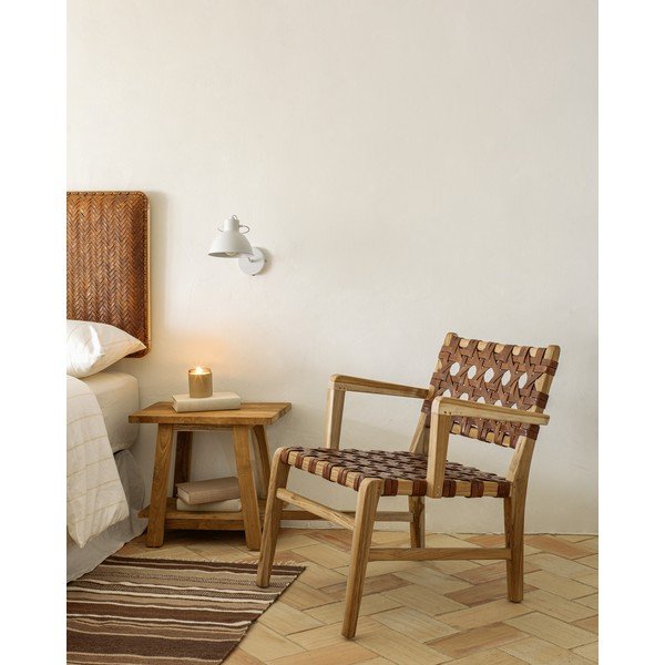 Podnožka z teakového dreva Kave Home Safara-image-2