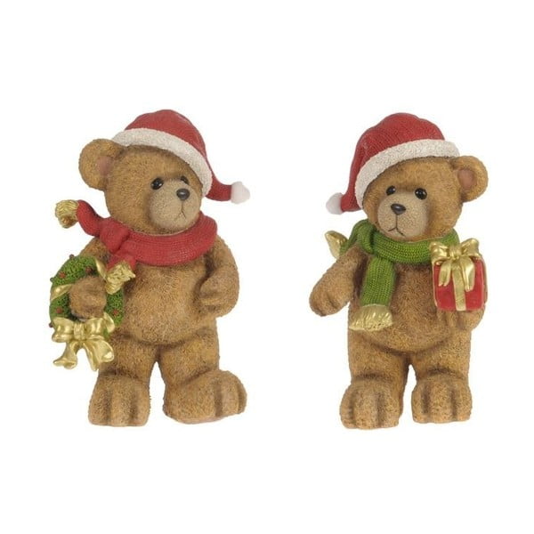 Sada dvoch kusov dekoratívnych medvedíkov InArt Santa
