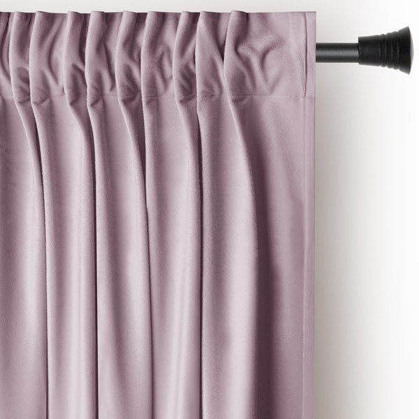 Svetloružový zamatový dimout záves 140x270 cm Pleat – Restilo