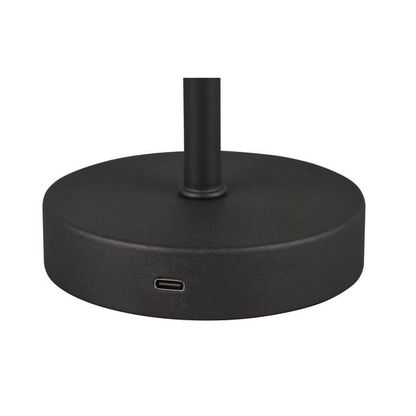 Matne čierna LED stmievateľná stolová lampa (výška 30 cm) Jeff – Reality-image-4