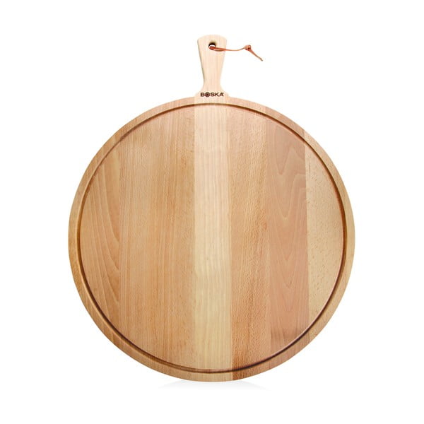 Servírovací lopárik z naolejovaného bukového dreva Bosca Serving Board Round Amigo, 61,5 x 50 cm