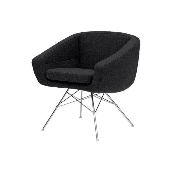 Antracitovosivé kreslo Softline Aiko Felt Melange Anthracite-image-2