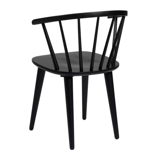 Čierna jedálenská stolička z dreva kaučukovníka Rowico Carmen-image-3