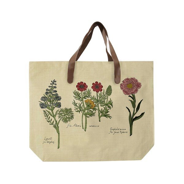 Plátená taška s uchom z imitácie kože Surdic Flowers-image-1