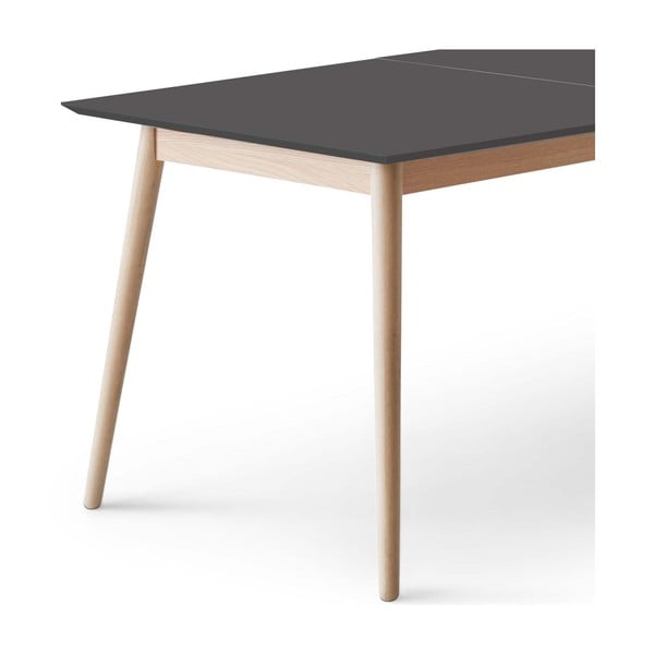 Rozkladací jedálenský stôl s čiernou doskou a prídavnou doskou 90x165 cm Meza – Hammel Furniture-image-4