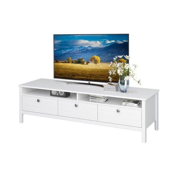 Biely TV stolík s 3 zásuvkami Støraa Norup-image-2