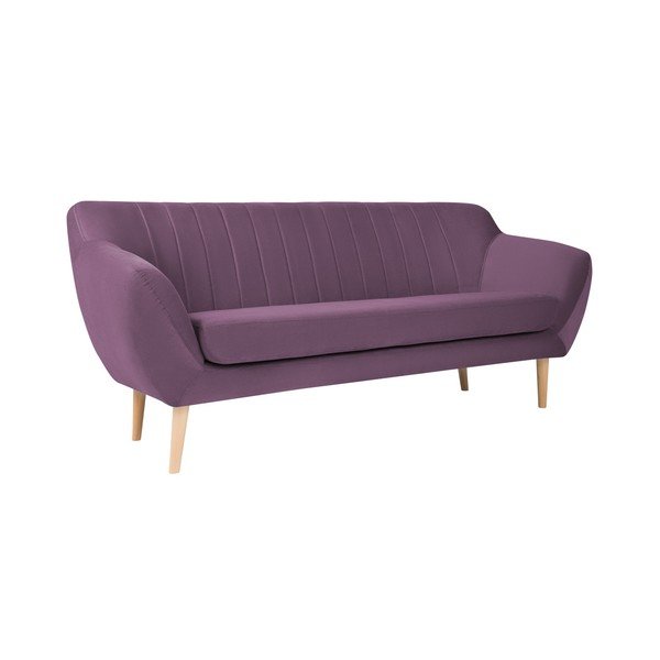 Fialová zamatová pohovka Mazzini Sofas Sardaigne, 188 cm-image-1