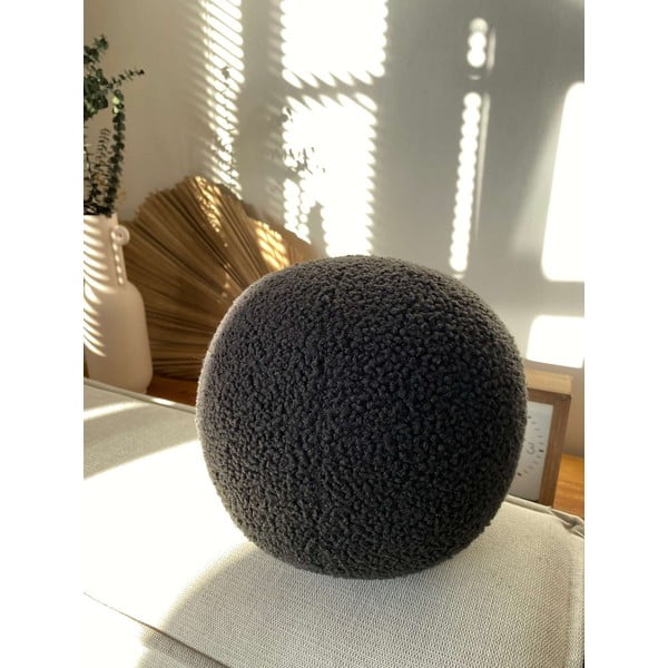 Dekoračný vankúš z materiálu buklé ø 25 cm Top – Mioli Decor-image-3