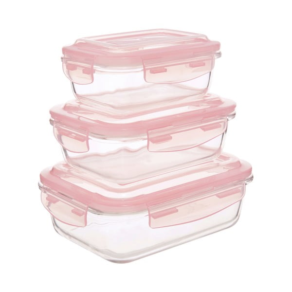 Sklenené dózy na potraviny 3 ks Freska – Premier Housewares-image-2