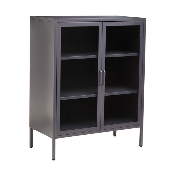 Sivá oceľová vitrína 80x102x40 cm Acier – Premier Housewares
