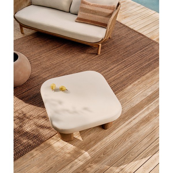 Záhradný konferenčný stolík s betónovou doskou 80x80 cm Labra – Kave Home-image-3