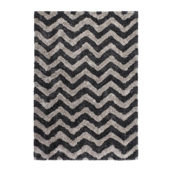 Hnedo-čierny ručne tkaný koberec Kayoom Finese Hully, 120 x 170 cm
