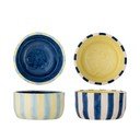 Žlté/modré keramické misky v súprave 4 ks 300 ml Phoenix – Bloomingville
