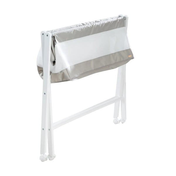 Biela skladacia kolíska na kolieskach 90x45 cm – Roba-image-4
