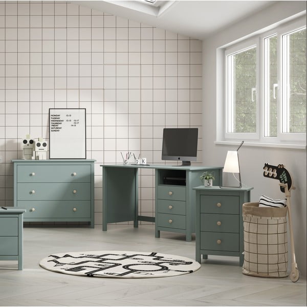 Detský písací stôl z borovicového dreva 54x120 cm Max – Marckeric-image-1