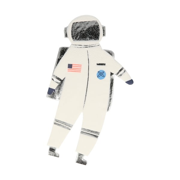 Papierové obrúsky v súprave 16 ks Astronaut – Meri Meri