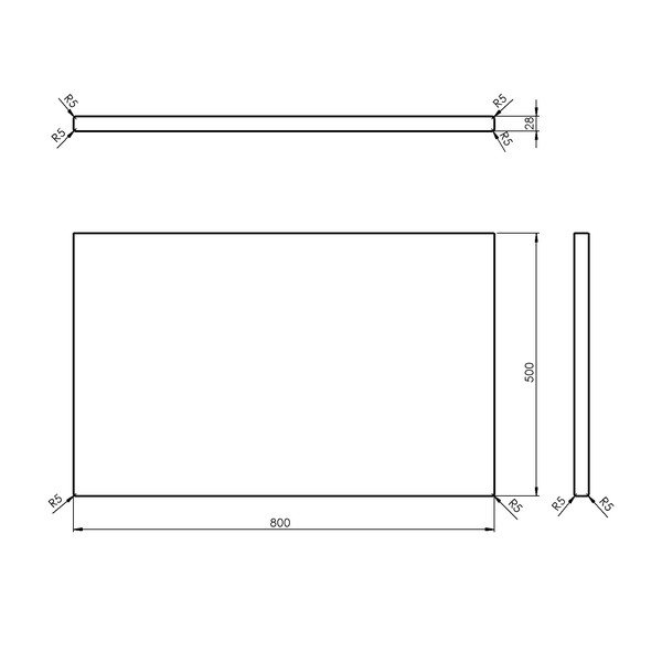 Doska pod umývadlo z dubového dreva v prírodnej farbe 80x50 cm Woody – Sapho-image-4