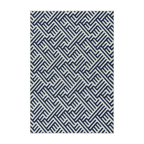Modro-biely koberec Asiatic Carpets Antibes, 80 x 150 cm