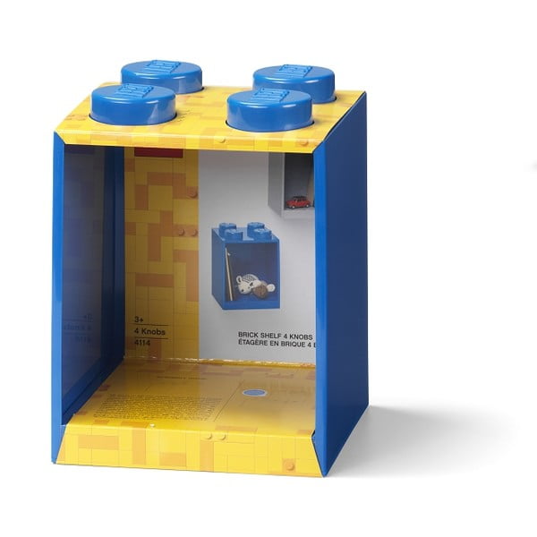 Detská modrá nástenná polica LEGO® Brick 4-image-3