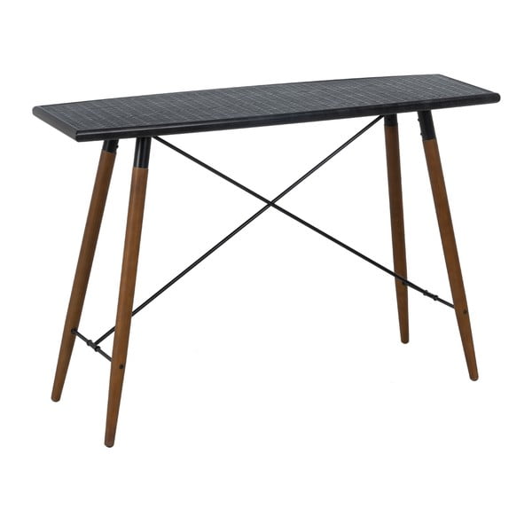 Čierny kovový konzolový stolík 38x120 cm Oslo – Ixia