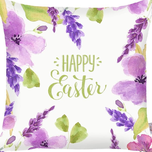 Obliečka na vankúš Apolena Happy Easter Flowers, 43 × 43 cm