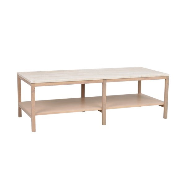 Biely konferenčný stolík s doskou z kameňa 140x60 cm Orwel - Rowico-image-3