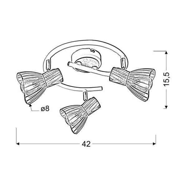 Biele/v prírodnej farbe bodové svietidlo 42x42 cm Chile – Candellux Lighting-image-1