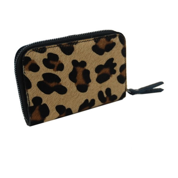 Peňaženka z pravej hovädzej kože so vzorom Andrea Cardone Leopard L