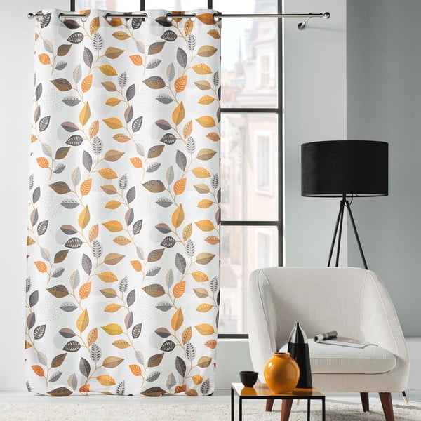 Žltý/biely záves 140x280 cm Vahine – douceur d'intérieur-image-2