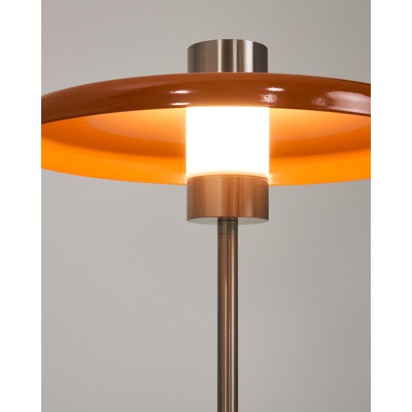 Oranžová stolová lampa s kovovým tienidlom (výška  32,5 cm) Nuvira – Kave Home-image-3
