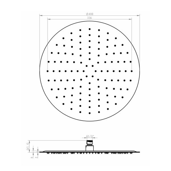 Hlavová sprcha z nehrdzavejúcej ocele v lesklo striebornej farbe ø 40 cm Slim – Sapho-image-1
