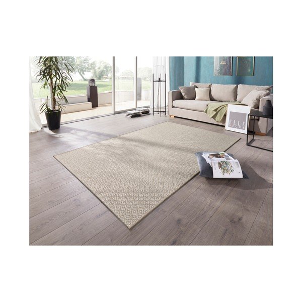 Béžovo-krémový koberec vhodný aj do exteriéru Elle Decoration Bloom Croi×, 160 x 230 cm-image-1