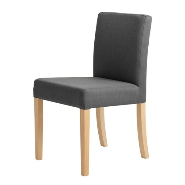 Tmavosivá stolička s prírodnými nohami Custom Form Wilton