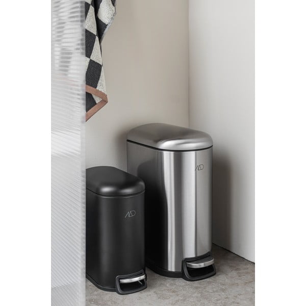 Nášľapný odpadkový kôš z nehrdzavejúcej ocele v striebornej farbe 10 l Wather – Mette Ditmer Denmark-image-2