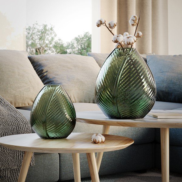 Zelená sklenená váza (výška 22 cm) Terrassa – AmeliaHome-image-1