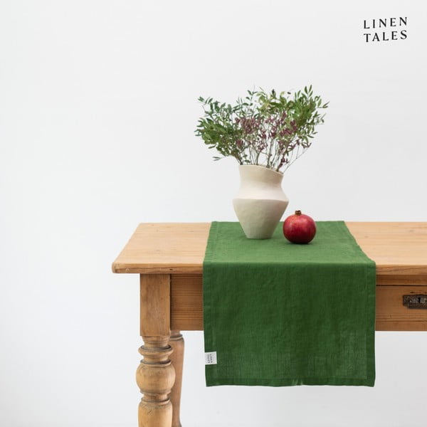 Ľanový behúň na stôl 40x150 cm True Green – Linen Tales
