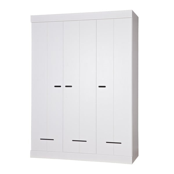 Biela trojkrídla skriňa WOOOD Locker-image-1
